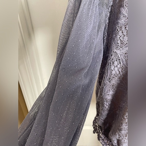 Free People Lace Top in Periwinkle Small - Picture 9 of 12